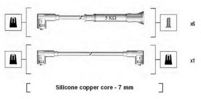 MAGNETI MARELLI 941075040546 -  Комплект проводов зажигания